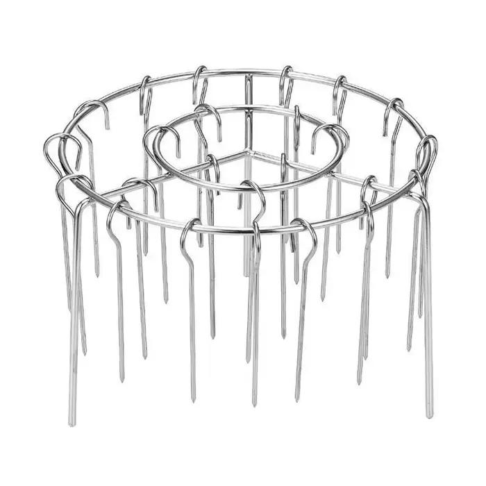 Nouveau gril rond de friteuse à Air d'acier inoxydable avec des brochettes grillées support