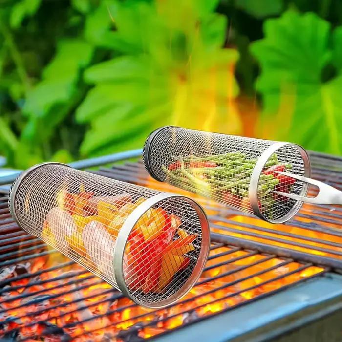Panier de barbecue roulant-le plus grand panier à griller jamais