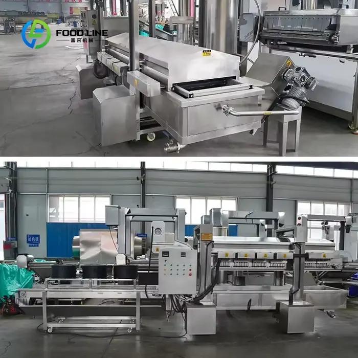 Friteuse industrielle automatique à gaz pour frites de manioc