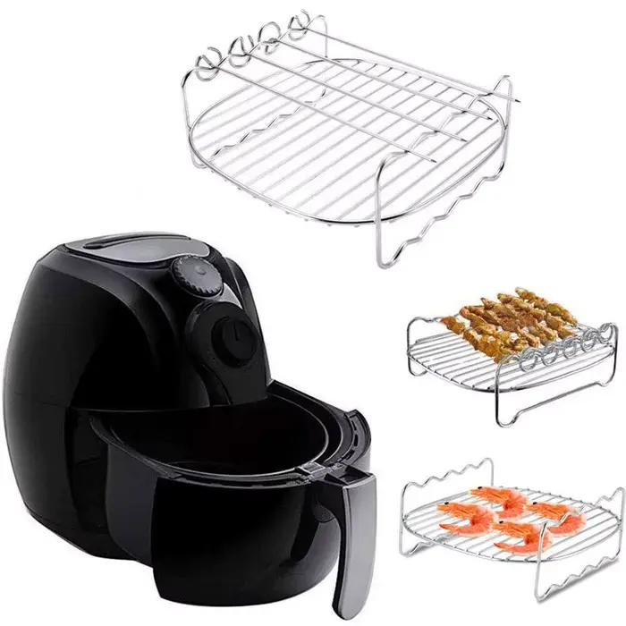 Plateau de cuisson brochettes friteuse à Air support en acier inoxydable