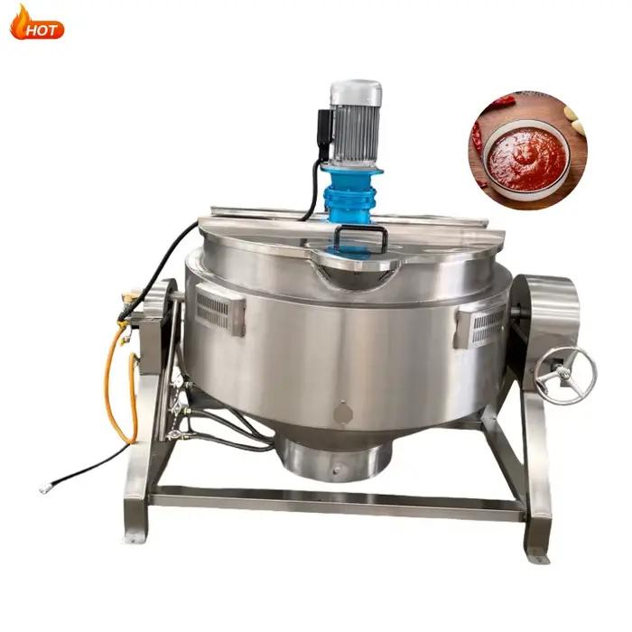 Marmite de Cuisson Industrielle Automatique à Double Enveloppe 1000L en Acier Inoxydable à Chauffage Rapide pour le Traitement Thermique des Aliments Personnalisable