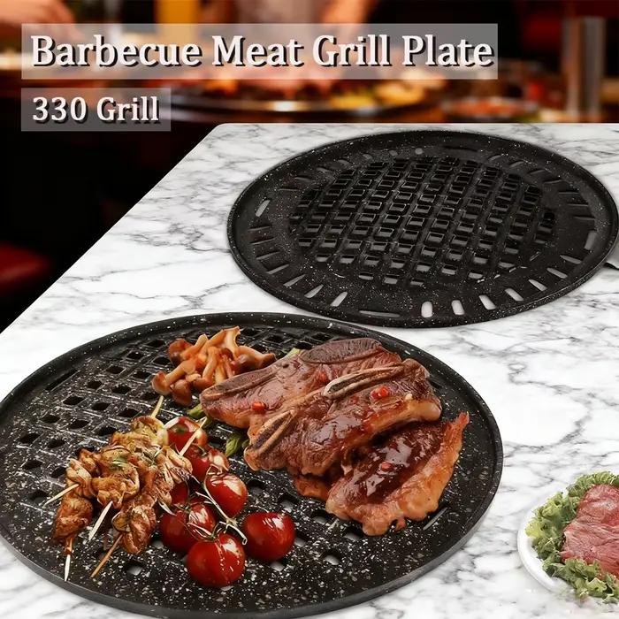 Viande coréenne Triple plaque charbon de bois Barbecue gril ruche circulaire revêtement antiadhésif Sten 295 330