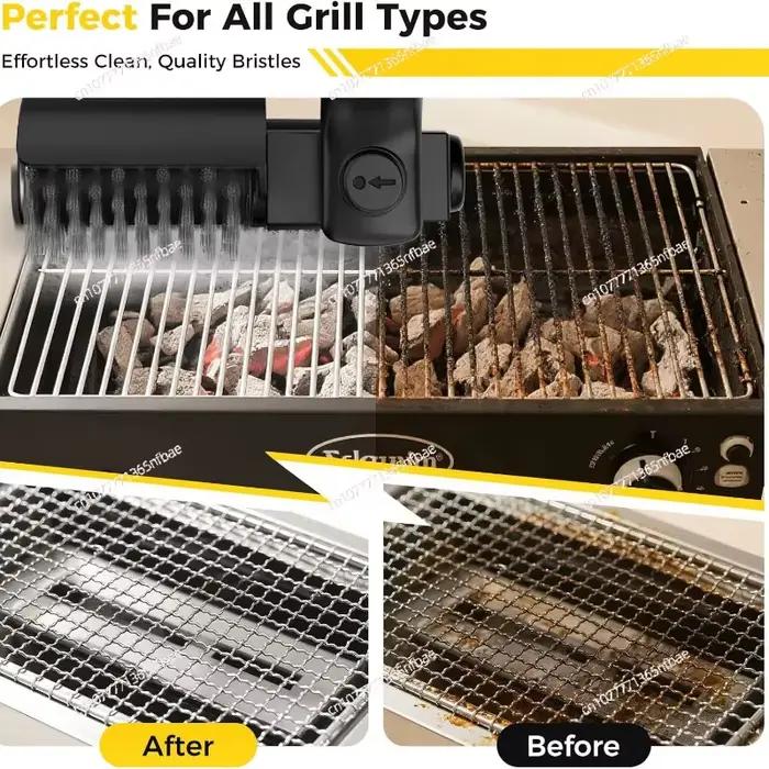 Nouvelle brosse électrique pour barbecue 2026 – Nettoyant de grillades très vendu pour graisse tenace