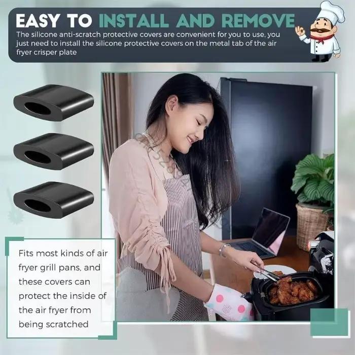 20pcs Air Fryers Composant Protecteurs Air Fryer Tray Feet Bamers Air