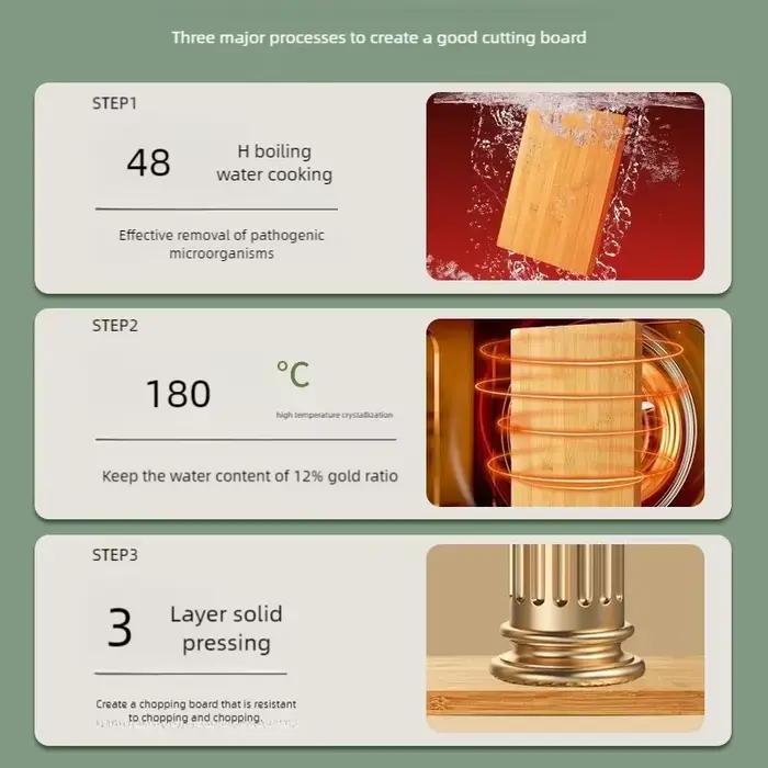 Planche à découper en bambou multifonctionnelle pour fruits, légumes, viandes et pain - Idéal pour cuisine et présentation, facile à suspendre et à nettoyer