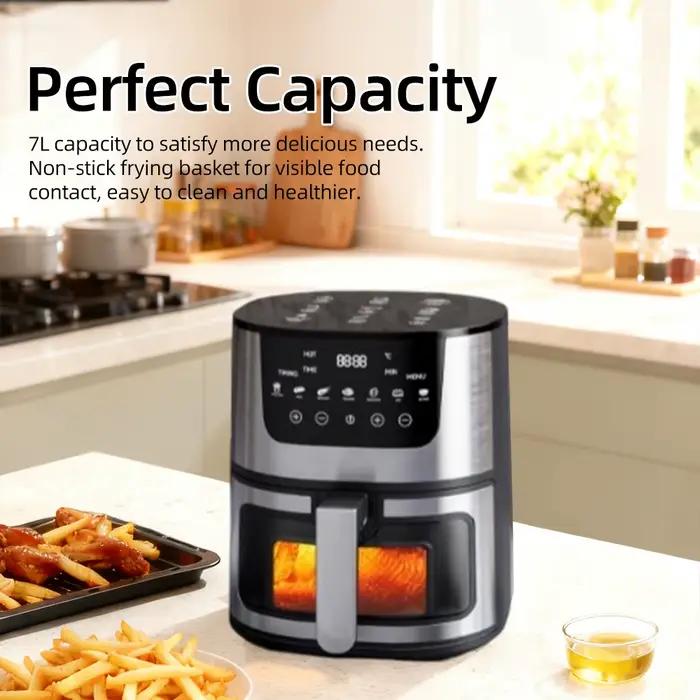 Friteuse à air visuelle DIVEDEER 4L pour la maison - Grande capacité