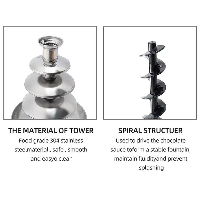 Fontaine à chocolat, machine de fusion électrique à 4 niveaux