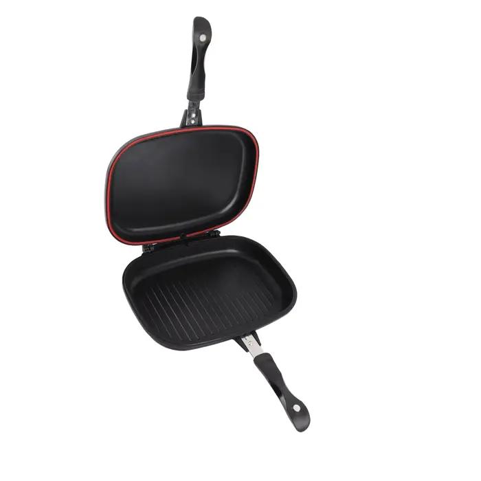 Poêle à gril Double face