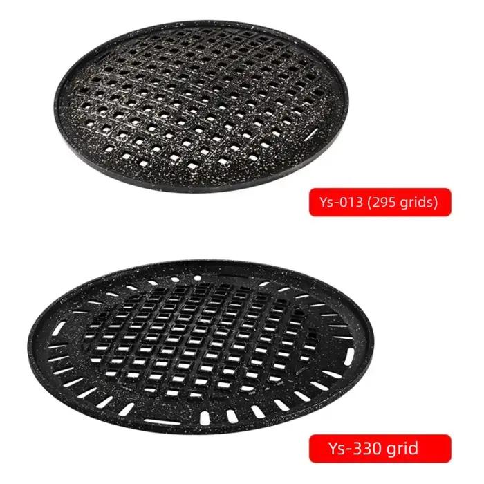 Viande coréenne Triple plaque charbon de bois Barbecue gril ruche circulaire revêtement antiadhésif Sten 295 330