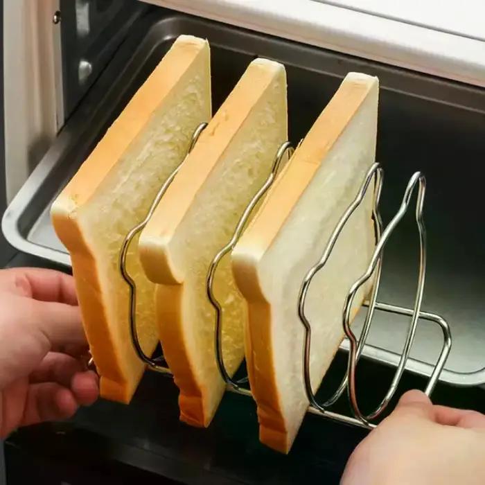 Support à pain grillé en acier inoxydable