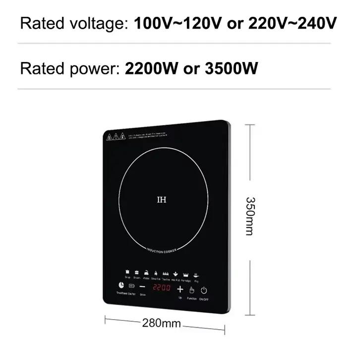 Cuisinière à induction magnétique électrique 2200W/3500W