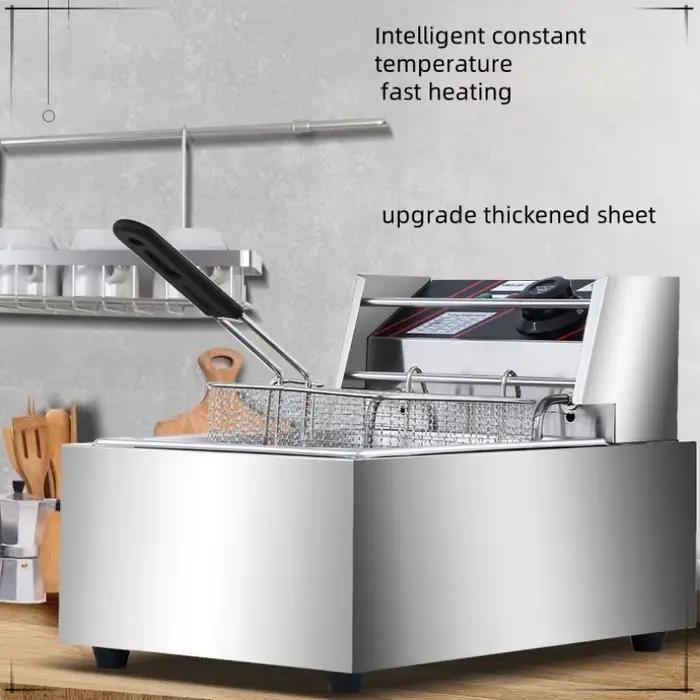 Friteuse de bureau commerciale en acier inoxydable