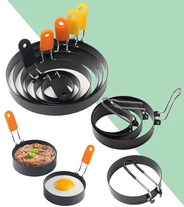 Moule à crêpes rond professionnel avec anneau d'œuf