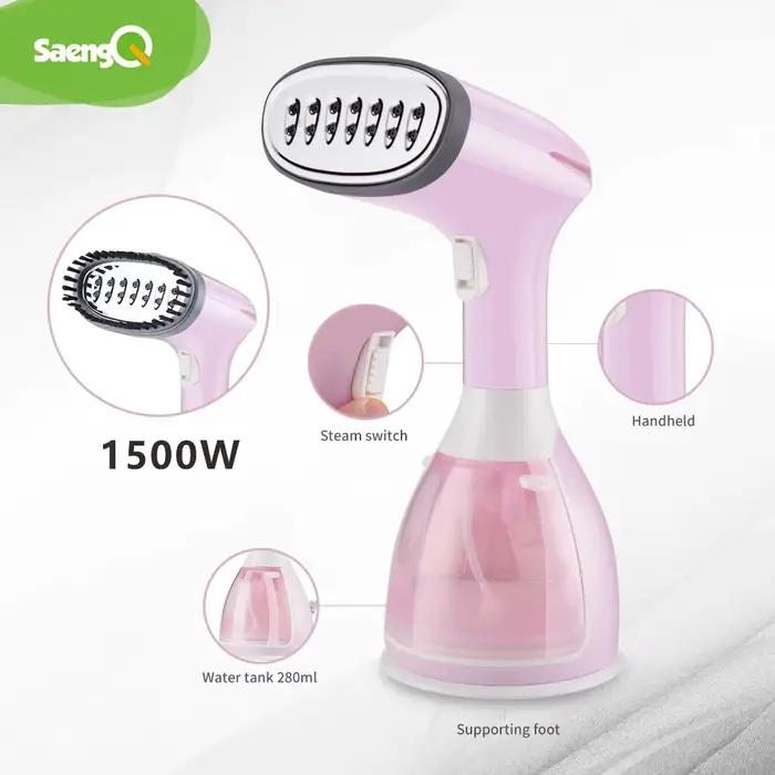 Défroisseur vapeur portatif 1500W SaengQ fer à vapeur électrique pour tissus domestiques 280ml rapide pour repassage des vêtements occassions diverses