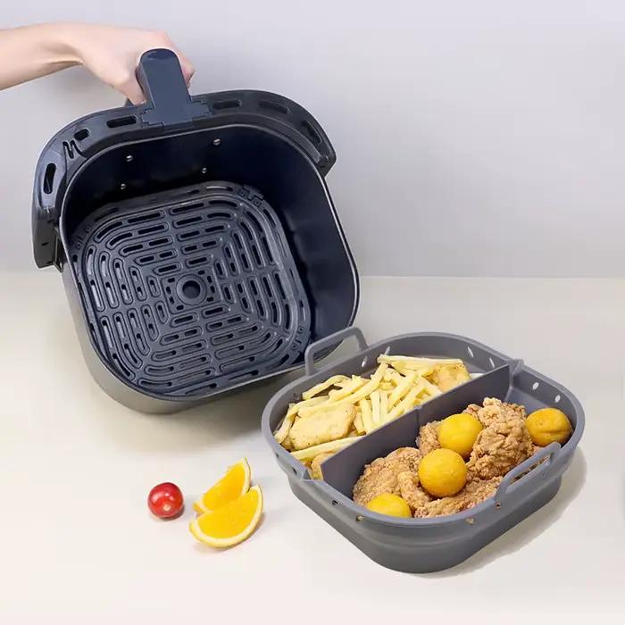 Doublures carrées de friteuse à Air en Silicone réutilisables panier facile à nettoyer pour friteuses à Air de 5.8 à 8 Qt écoresponsables occassions quotidiennes et évènements familiaux