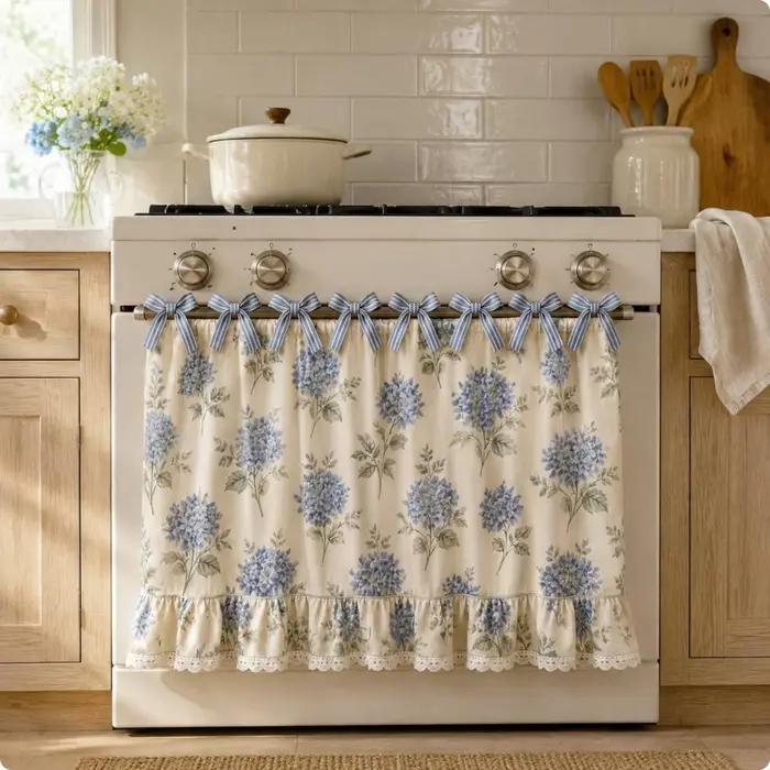 Jupe de four de style farmhouse à imprimé floral
