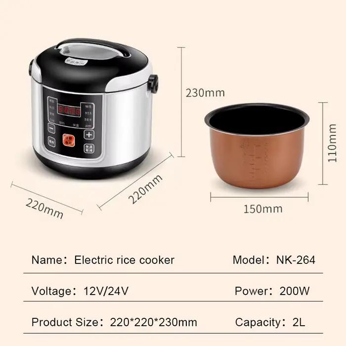 Cuiseur à riz électrique 12V/24V pour voiture et camion