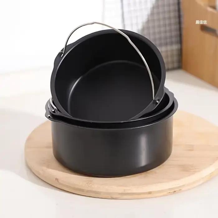 Panier de cuisson rond antiadhésif pour four à friteuse à Air de 6/7/8 pouces
