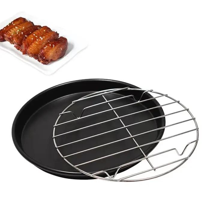 Grille de cuisson ronde en acier inoxydable