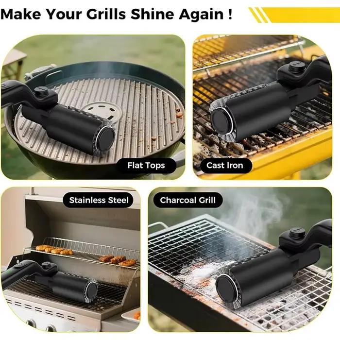 Brosse de gril électrique rotative pour l'extérieur
