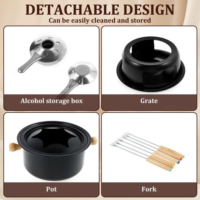 Kit de fondue polyvalent pour fondue au fromage et chocolats