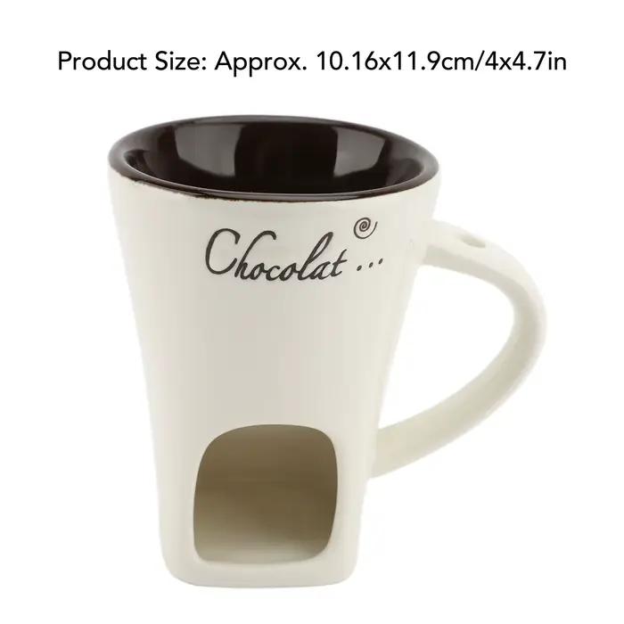 Tasse à Fondue en Porcelaine Émaillée TOPINCN pour Chocolat et Fromage Occasions Spéciales Soirées Familiales Fêtes Entre Amis