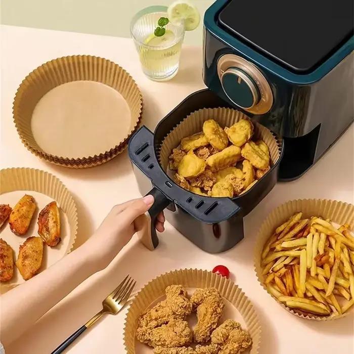 Papier spécial pour friteuse à air tasse en papier moule à gâteau outils de pâtisserie cuisson résistant à l'huile absorbant l'huile ménage 50 pièces 100 pièces