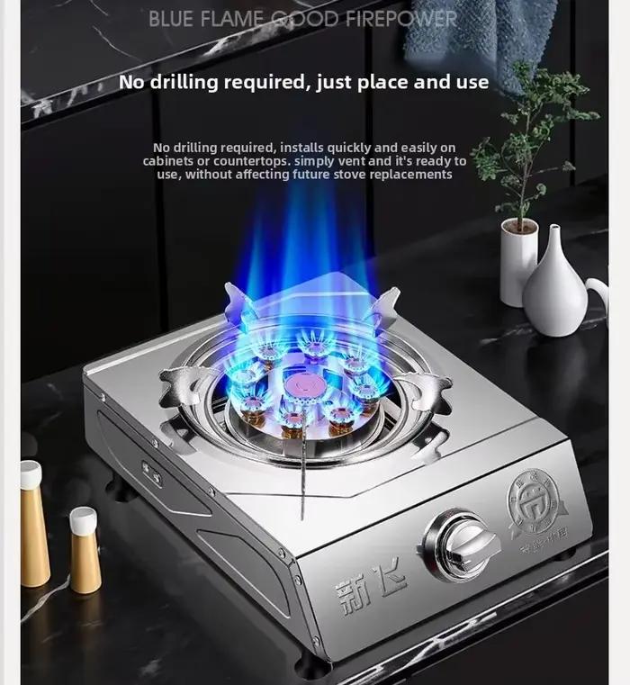 Cuisinière à gaz haute pression en acier inoxydable
