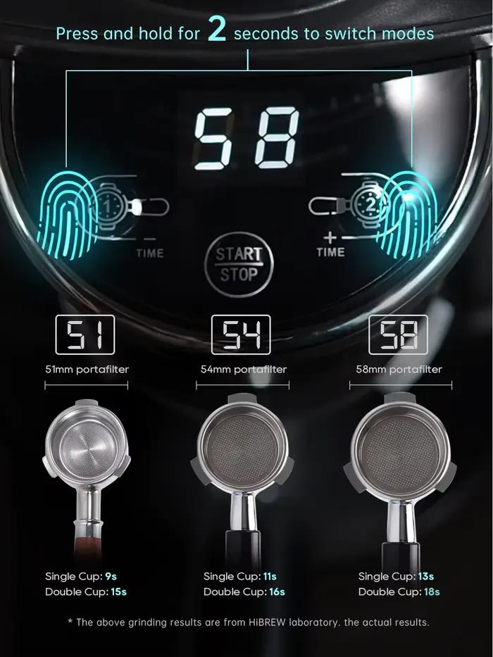 HiBREW moulin à café électrique automatique avec 31 vitesses pour expresso