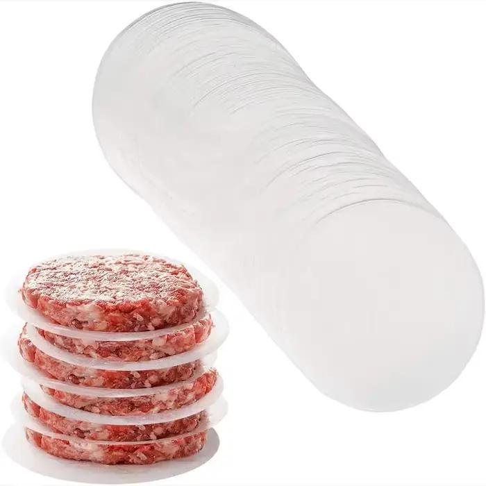 100 feuilles de papier sulfurisé rondes pour burgers