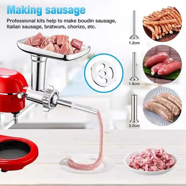 Pour PHISINIC & KitchenAid batteur sur socle hachoir à viande accessoires métal