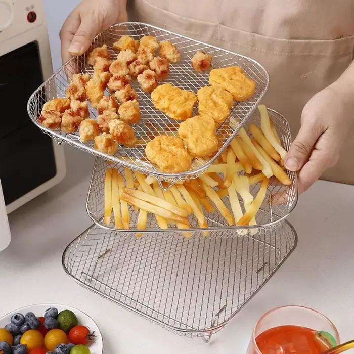 Nouveau support de friteuse à Air empilable Durable