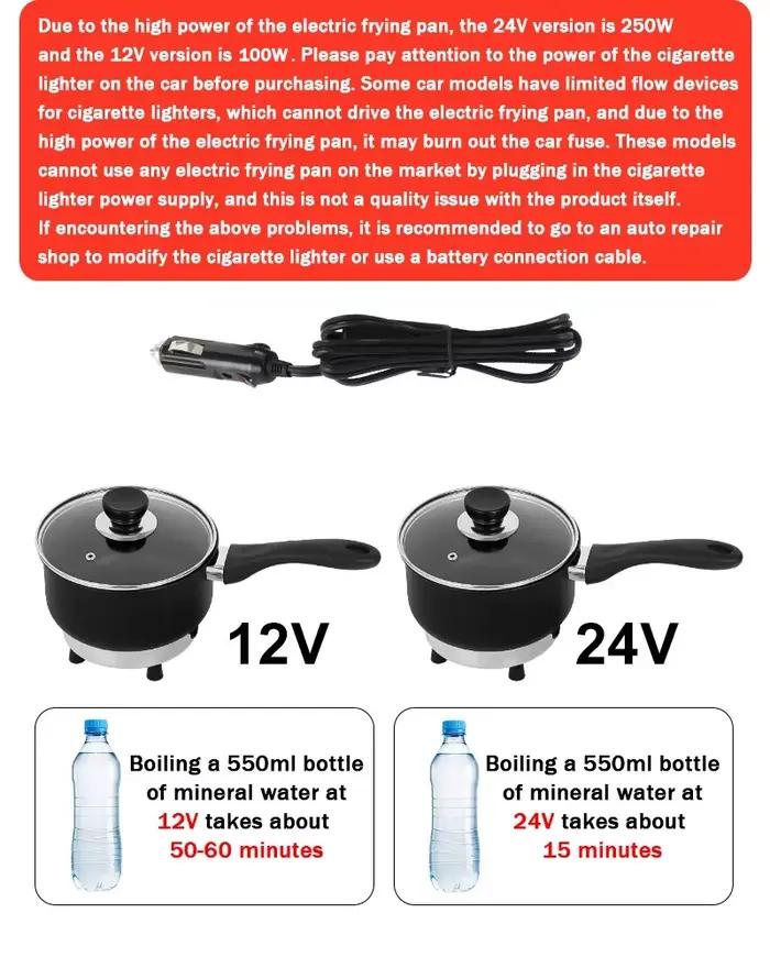 Mini Cuiseur Electrique Portable Voiture Camion Acier Inoxydable Multi Programmes Cuisine Sur Route Occasions Speciales