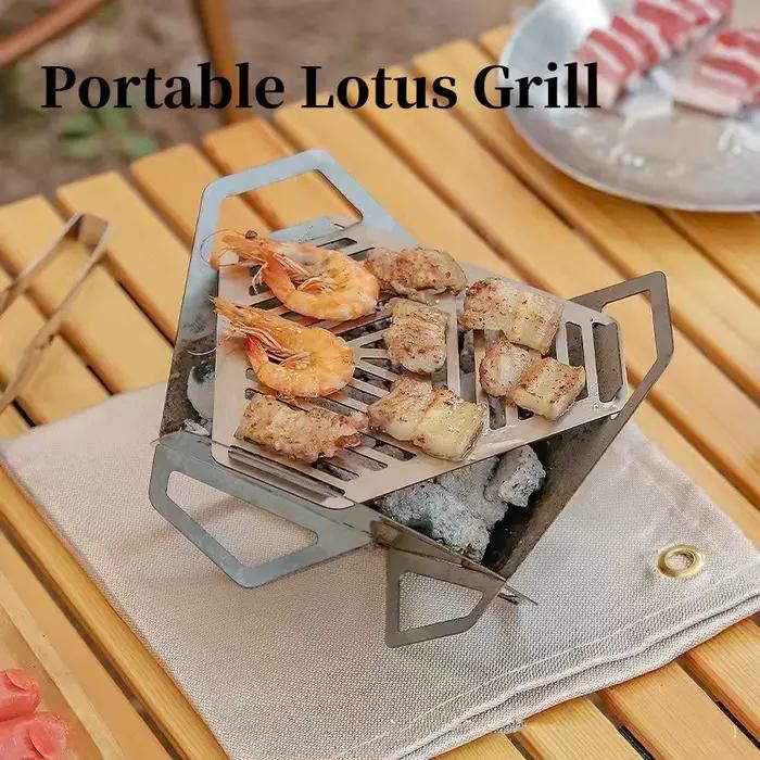 Grill Lotus triangulaire d'extérieur