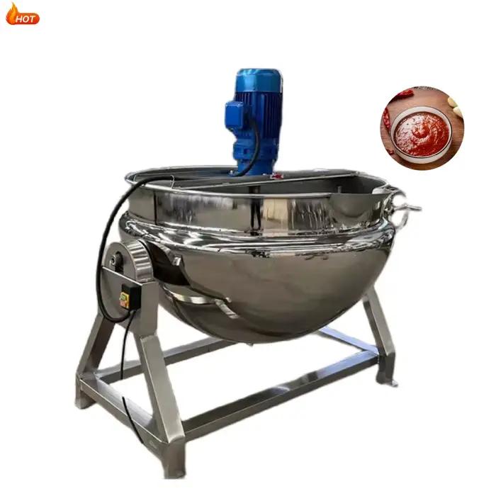 Marmite de Cuisson Industrielle Automatique à Double Enveloppe 1000L en Acier Inoxydable à Chauffage Rapide pour le Traitement Thermique des Aliments Personnalisable