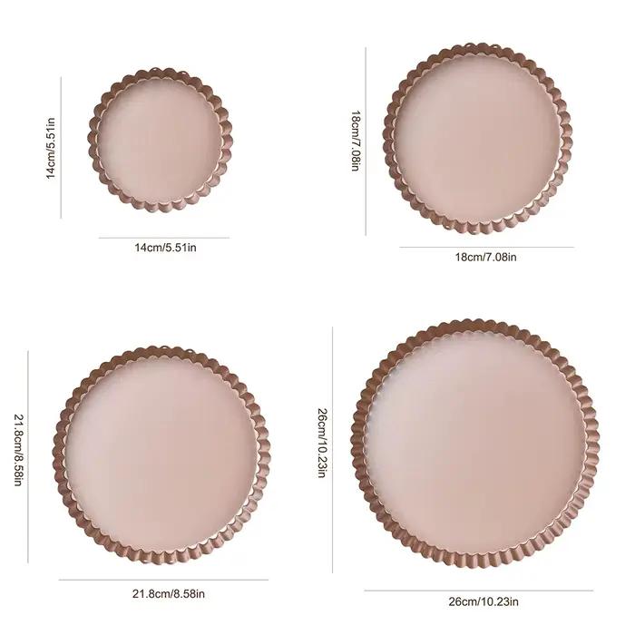 Moule à tarte cannelé acier au carbone fond amovible antiadhésif outils à gâteaux cuisson uniforme desserts professionnels occasions spéciales