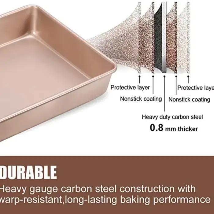 Plateau de cuisson en acier au carbone avec surface antiadhésive pour four, idéal pour les gâteaux moelleux et plats savoureux, offre multiple couleurs pour personnaliser votre cuisine, durable et facile à entretenir
