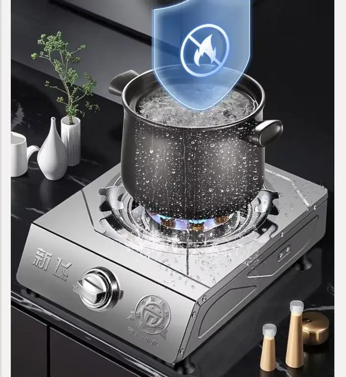 Cuisinière à gaz haute pression en acier inoxydable