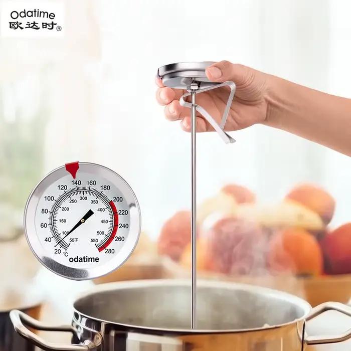 Odatime Thermomètre Cuisine BBQ Four à Viande Sonde de Température Aliments Cuisson Clip Réglable Robuste et Précis Pour Toutes Occasions Culinaires