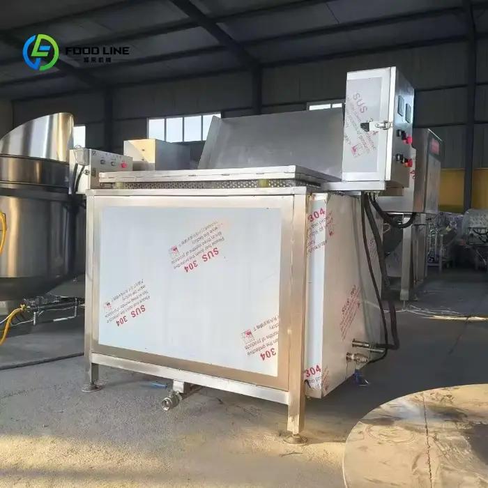 Friteuse industrielle à plateau pour cuisses de poulet
