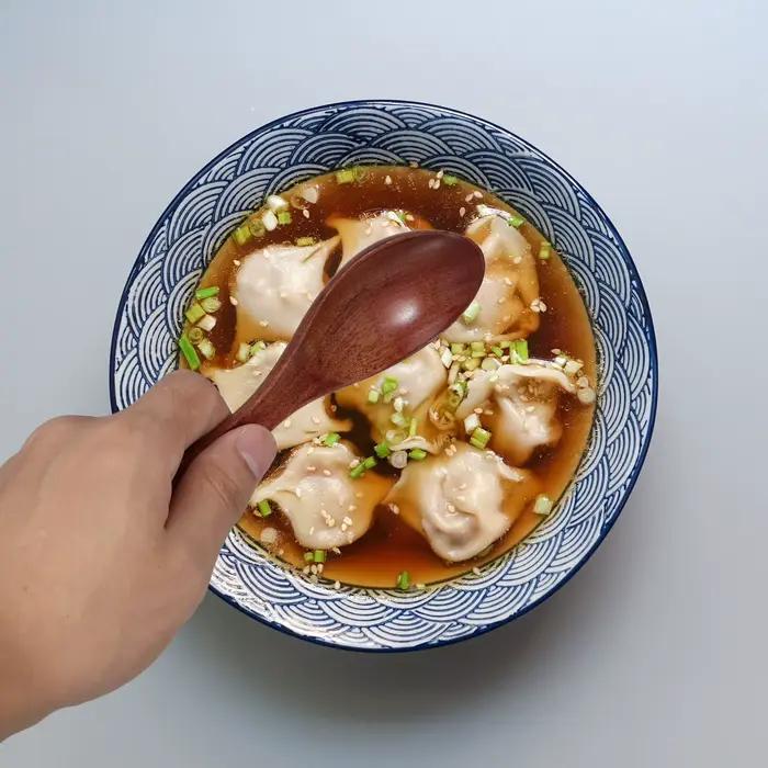 Cuillère à riz en bois japonaise à long manche