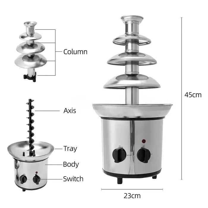 Fontaine à chocolat, machine de fusion électrique à 4 niveaux