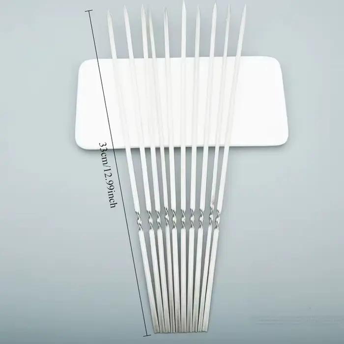 Brochettes plates en acier inoxydable pour Barbecue