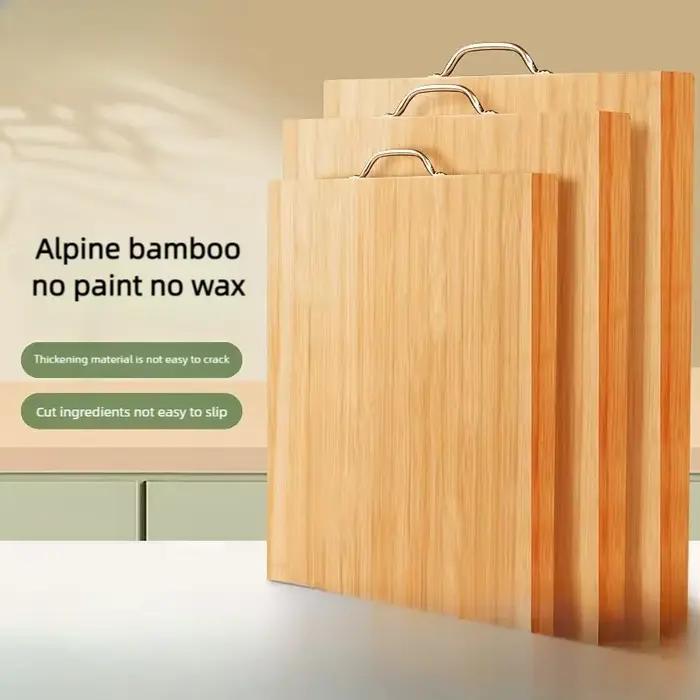 Planche à découper en bambou multifonctionnelle pour fruits, légumes, viandes et pain - Idéal pour cuisine et présentation, facile à suspendre et à nettoyer