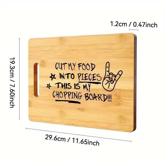 Planche à découper gravée au laser