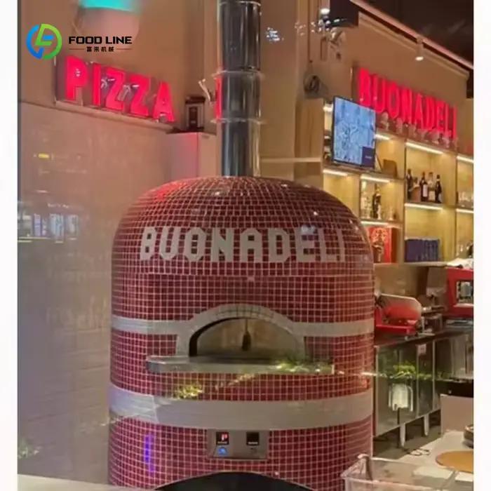 Four à pizza extérieur en briques de terre cuite modernes pour boulangeries et restaurants occasions spéciales
