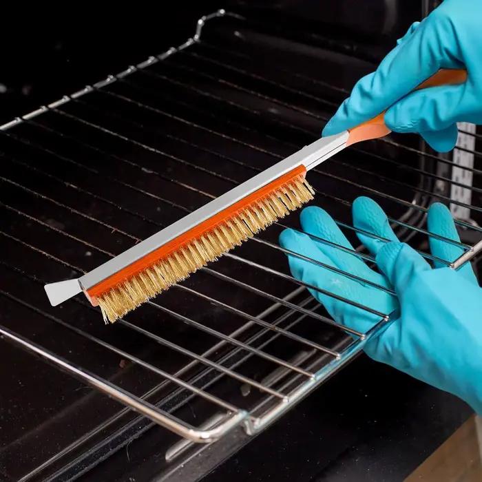 Brosse pour four à pizza avec raclette - Brosse pour pierre à pizza