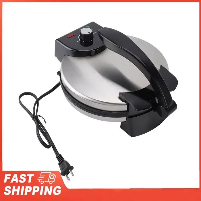 Roti Maker Machine 10 pouces Simple bouton de nettoyage facile contrôle de la température 110V prise américaine crêpière électrique pour Tortilla de cuisine