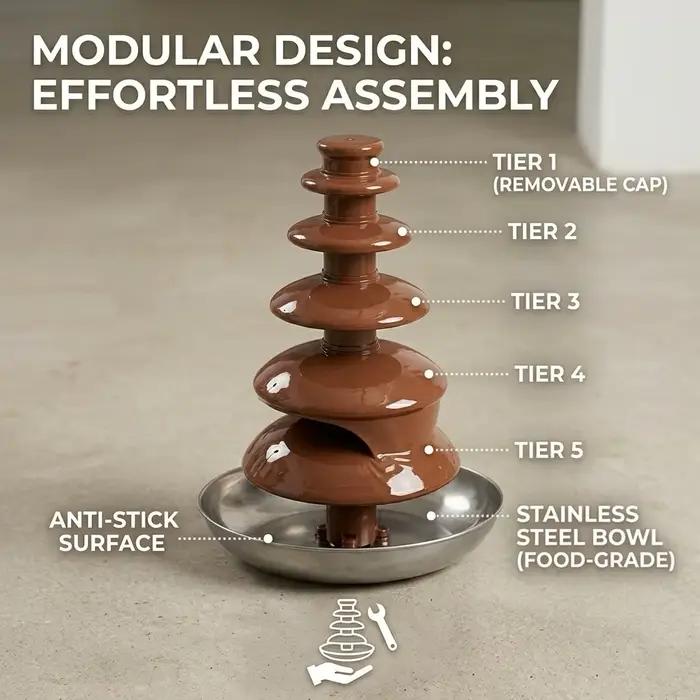 Fontaine à chocolat portable pour usage domestique