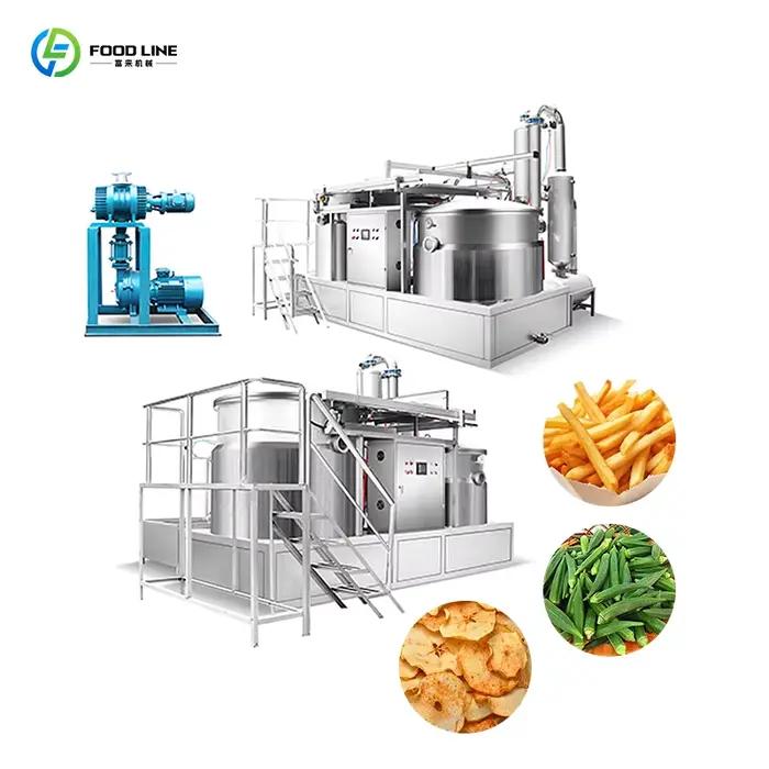 Friteuse torsadée de copeaux de banane/Machine à frire sous vide à grande vitesse pour l'efficacité/Machine